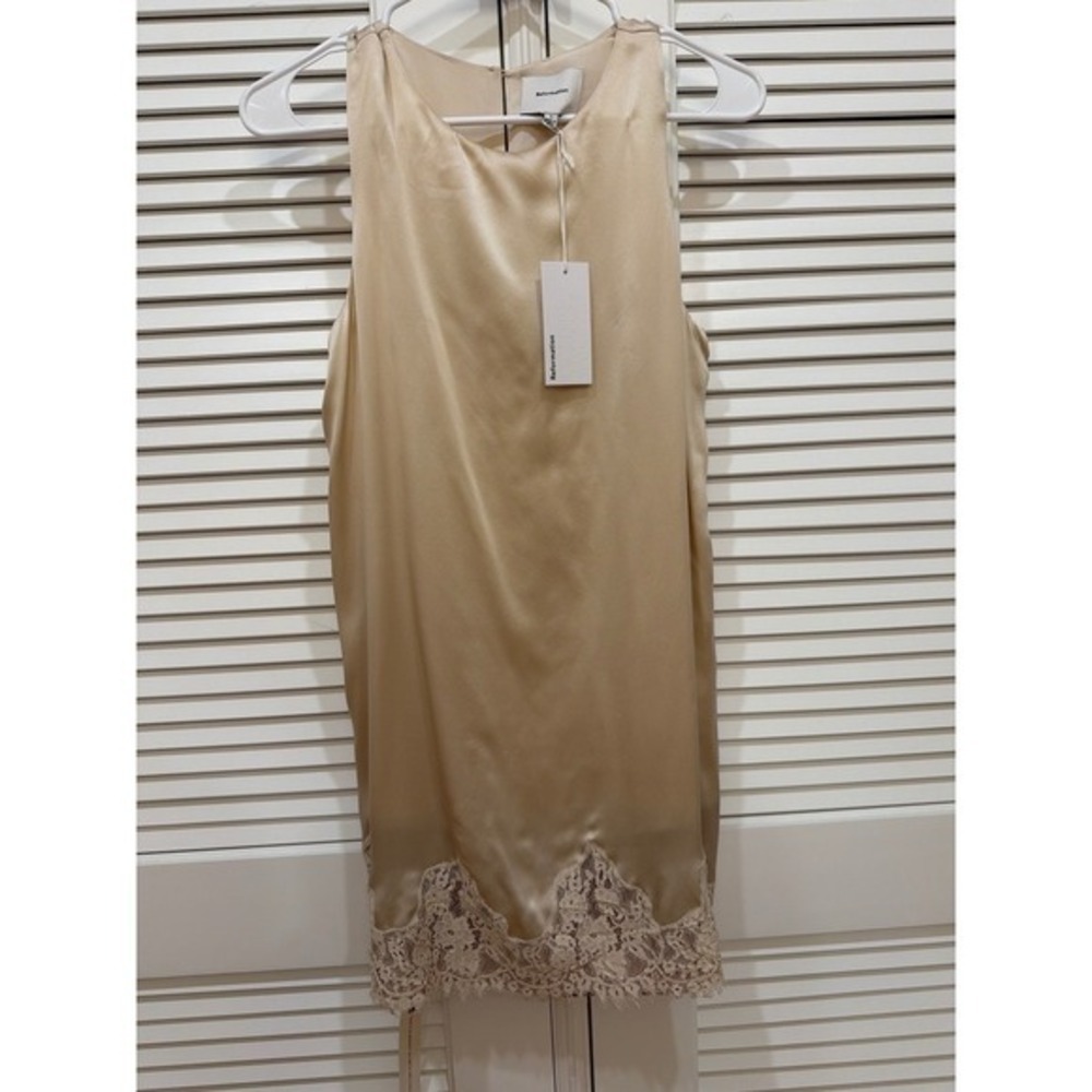 NWT Reformation Jessalyn Sleeveless Lace Silk Minidress NEW - Picture 5 of 6